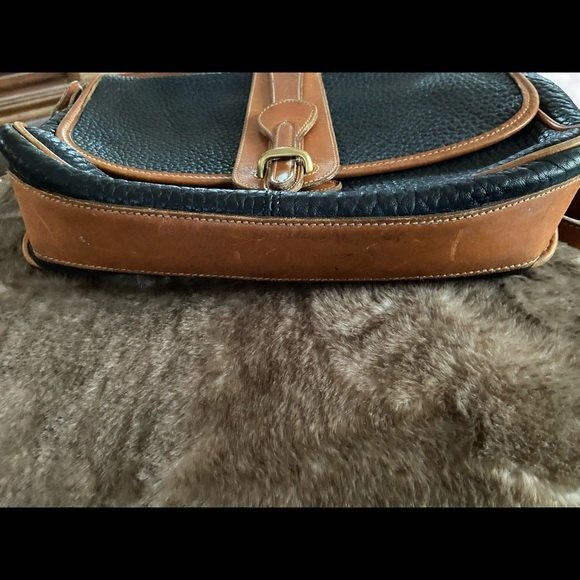 Dooney & Bourke  Handbag All Weather Leather USA pebbled blue Equestrian Vintage - Picture 9 of 15